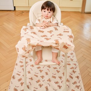 아이주 이유식 방수 매트 바닥 깔개 매트 감성 캠핑 촉감 놀이 바닥 식탁 보호 커버, 101cmX101cm, 프레첼