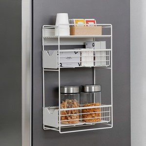 [홈앤하우스] 부착형 다용도 틈새 수납 선반 3단