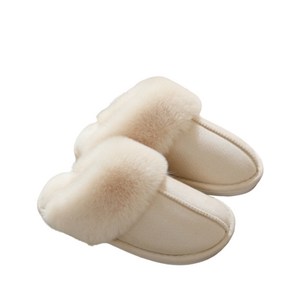 쿼프 포근한 브레드 방한 슬리퍼 겨울 털 실내화 부드러운 퍼 슬리퍼