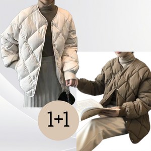 1+1 송스뷰 가볍고 따뜻한 여성 누빔 패딩 점퍼