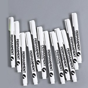WISFOR 유성 페인트 마커 나무 바위 자동차용 방수펜 12p, 화이트