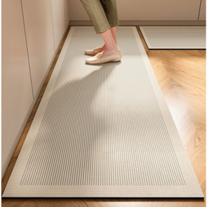 원스포유 4세대 빨아쓰는 규조토 발매트 2종세트(대형+소형) 미끄럼방지 주방 욕실 매트, 베이지 스트라이프(대형+소형)