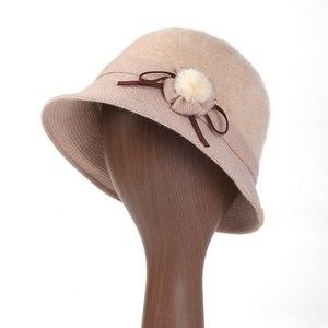 중년여성 겨울 벙거지 버킷햇 할머니 모자 여자