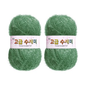 [삼성모사] 80g 고급수세미실 2볼 4볼 삼성모사 국내산 코바늘 수세미 샤워볼 만들기 85가지색, 2개, 163 페일민트