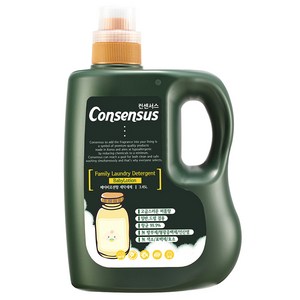 컨센서스 패밀리 베이비로션향 세탁세제 본품, 3.45L, 4개
