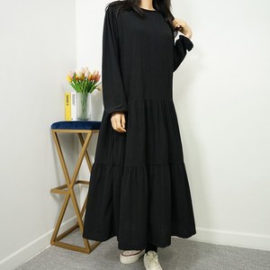 빅걸스토리 소매셔링 캉캉 찰랑 롱원피스