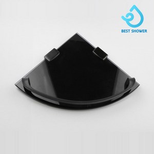 코코스 베스트샤워 욕실 크롬 오각 코너 선반, 블랙