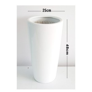 롱사기화분 도자기화분 대형화분, 화분+서랍식받침