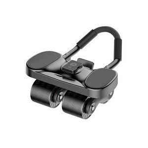 체블스 AB 슬라이드 4륜 초보자용 복근 운동기구 무소음 + 무릎패드, 블랙(4륜)