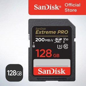 샌디스크코리아 공식인증정품 SD메모리카드 SDXC Extreme Pro 익스트림 프로 UHS-I SDSDXXD 128GB, 1개