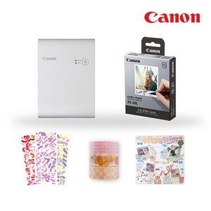 캐논 정품 휴대용 포토프린터 셀피스퀘어 QX10 DIY패키지 하트시그널 포토프린터, QX10 (화이트)