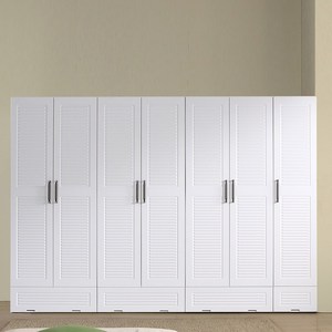 빅로드가구 NEW 에비앙 or 라이너 10자 장롱세트, 화이트