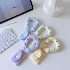 라앤모 솜사탕쿠션 에어팟 파우치 파스텔 소프트케이스, 2. 소프트퍼플