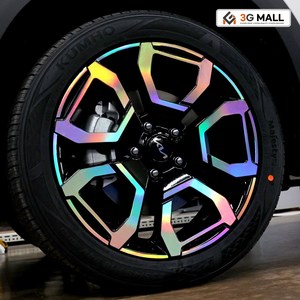 [3G MALL] 더뉴 셀토스 튜닝 18인치 그래비티 휠 스티커, +_+ 유광카본블랙