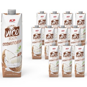 비코리치 코코넛 크림 100%, 1L, 12개