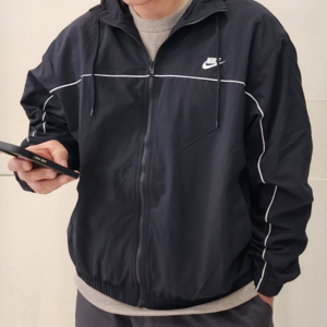 나이키 바람막이 윈드 브레이커 바버 자켓 아노락 화이트 러닝 여자 남자 트레이닝 봄 가을 커플 학생 (슈앤카 마스크 증정)