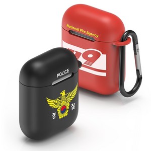 플래나 긴급출동 시리즈 에어팟 1/2세대 TPU 케이스, 1. 경찰 블랙, 1. 경찰 블랙