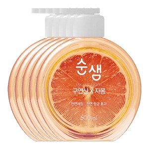 순샘 구연산 자몽 주방세제, 500ml, 5개