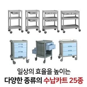 멀티 서랍 카트 (드레싱카 병원 미용실 주방 다용도 이동식카트), 잠금장치형, 서랍카트 TRX-203, 1개