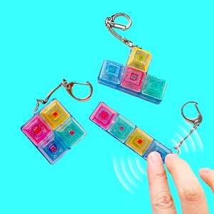 위트렌드 정품 딸깍이 테트리스 푸쉬팝 클리커 키보드 게임기 키링, 위트렌드 테트리스 딸깍이_3개 세트