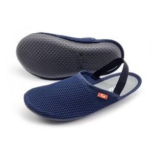 [Cushion Floor] Domestic mesh fabric cushion indoor shoes_Navy band type / Living room indoor shoes Interfloor noise prevention indoor shoes