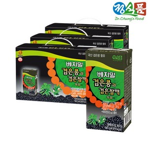 베지밀 검은콩과 검은참깨 두유, 190ml, 72개