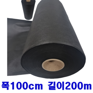 농업용 부직포 제초부직포 50~300cm 공장직영 거성농자재, 흑 부직포, 폭100cm 길이200m(12.0kg), 1개