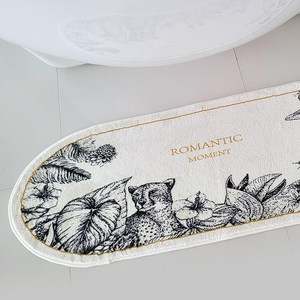 이즈코리아 플라워가든 유러피안빈티지 발매트 주방매트 욕실매트 화장실 침실 현관 발매트, 와이드-모노블라썸, 당일발송