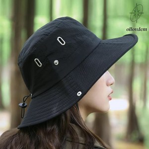 올로브뎀 자외선반사 챙넓은 투웨이 등산모자, 블랙
