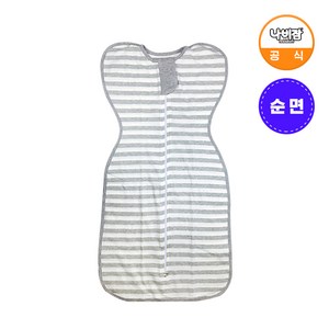 나비잠 신생아 속싸개 순면 그레이스트라이프(S) 1EA 스와들