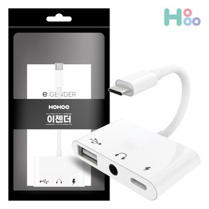 C타입젠더 이어폰 USB OTG 멀티 변환 젠더 C017P, 1개, 12cm