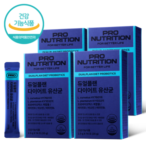 프로뉴트리션 듀얼플랜 다이어트 유산균 프로바이오틱스, 4개, 14포