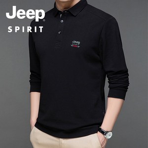 JEEP SPIRIT 남성 긴팔 카라 티셔츠 지프 넥 면 스판 남자 캐쥬얼 옷 9019