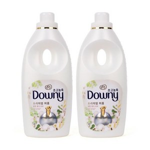 다우니 고농축 섬유유연제 코튼 퓨어 러브 본품, 2L, 2개