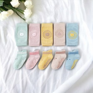 남아 여아 무릎보호대 양말 세트, M, 민트, 1개