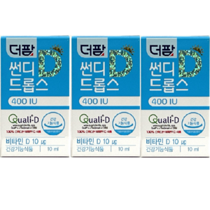 더팜 썬디 드롭스 400IU 비타민 D, 10ml, 3개