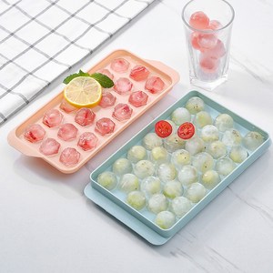 DAONE 미니 얼음틀 아이스큐브 보석 다이아몬드 얼음트레이 18구 33구 2P, 33구+33구, 그린+핑크