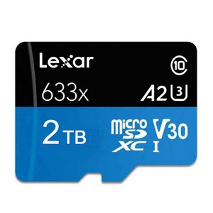 LEXAR 633X 2TB U3 A2 V30 Micro Card SDXC Class 10 메모리 카드 플래시 Microsd TF Mini 카드 2T