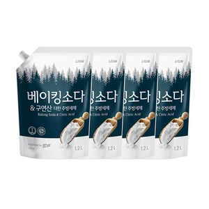 참그린 베이킹소다&구연산 더한 주방세제 1.2L, 8개