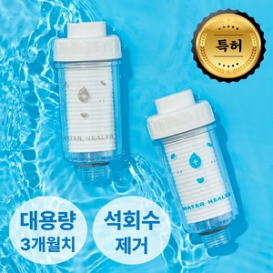 [특허] 워터힐러 여행용 샤워기 필터 (3개월치) 석회수, 3호선택(석회수SET), 1개