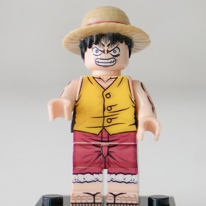 브릭팝 원피스 해적 미니 피규어 커스텀 블록 브릭, 067. 몽키 D 루피, 1개