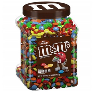 엠앤엠즈 밀크 초콜릿 캔디 잘 62oz(1.75kg) M&M'S Milk Chocolate Candies Jar, 1757.7g, 1개