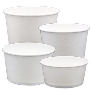 바른유통 일회용품 종이용기 무지종이용기 뚜겅 국 밥 다용도 일회용 식기 그릇, 무지 종이용기850(50개), 1개, 1개