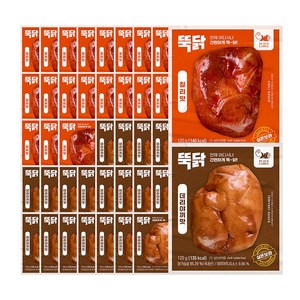 헬스앤뷰티 뚝닭 실온닭가슴살 (데리야끼맛 20팩 + 칠리맛 20팩 / 총 40팩), 120g, 40개