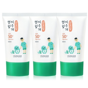 아빠의공방 햇빛지우개 무기자차 선크림, 50ml, 3개