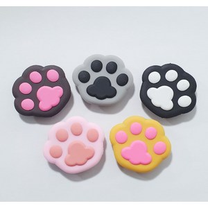 스마트그립톡 고양이 발바닥 핸드폰 거치대, 수량, 블랙+핑크