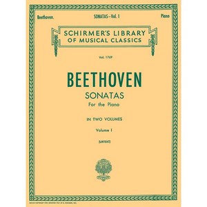 Beethoven - Sonatas Volume 1 (Urtext) 베토벤 - 피아노 소나타 1권 악보집 Schirmer 셔머