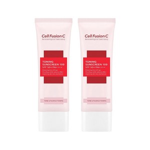 셀퓨전씨 토닝 썬스크린100 50mlx2개 선크림 톤업, 50ml, 2개