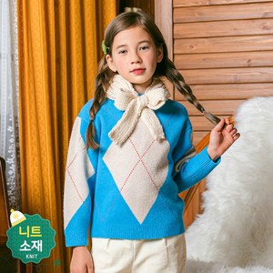 아가일 자카드 풀오버니트