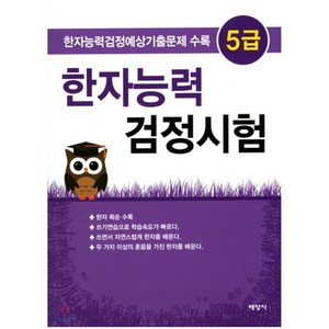 한자능력 검정시험 5급:한자능력검정예상기출문제 수록, 배영사
